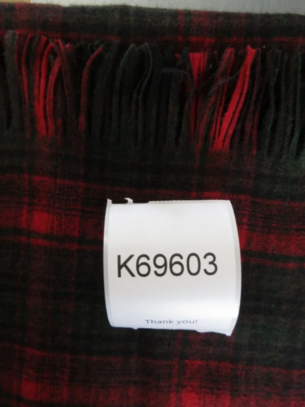 VINTAGE Pendleton Scarf Virgin Wool Tartan Plaid Fringe Classic Unisex